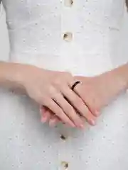 Черный кольцо стальное, обручальное