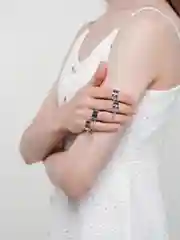 Кольца женские, регулируемые, многослойные