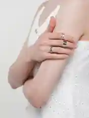 Серебряный набор колец