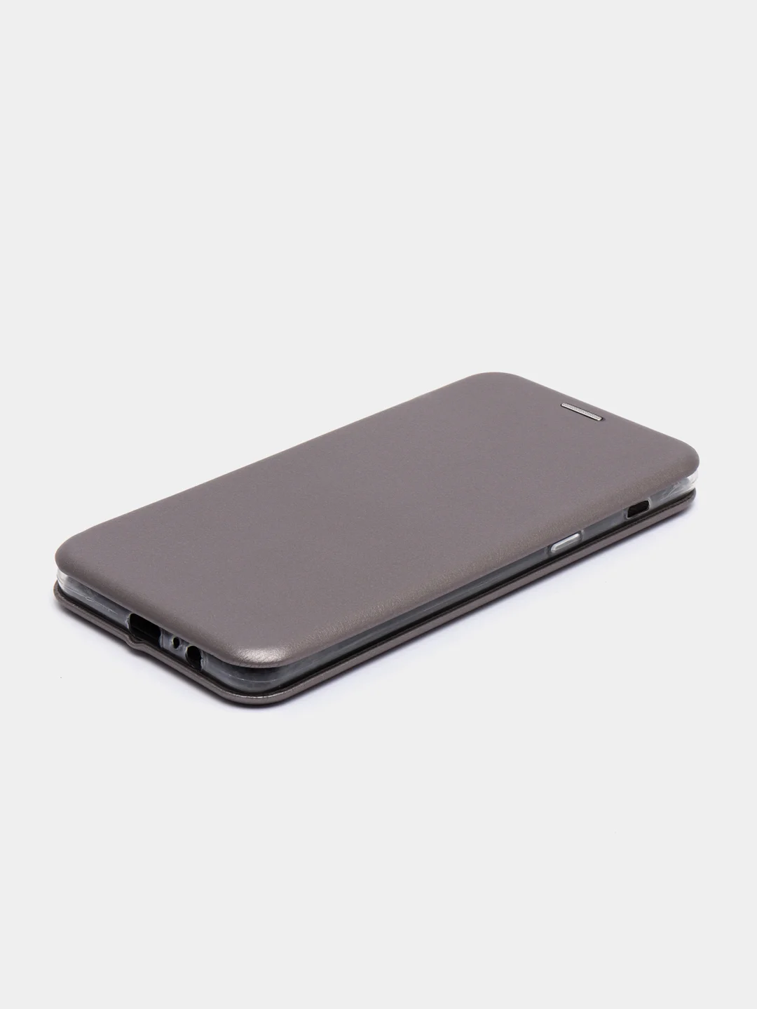 Серебряный чехол книжка Samsung Galaxy A8+ (A8 Plus) (SM-A730F), Самсунг Галакси А8+ (А8 Плюс)