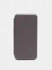 Серебряный чехол книжка Samsung Galaxy A8+ (A8 Plus) (SM-A730F), Самсунг Галакси А8+ (А8 Плюс)