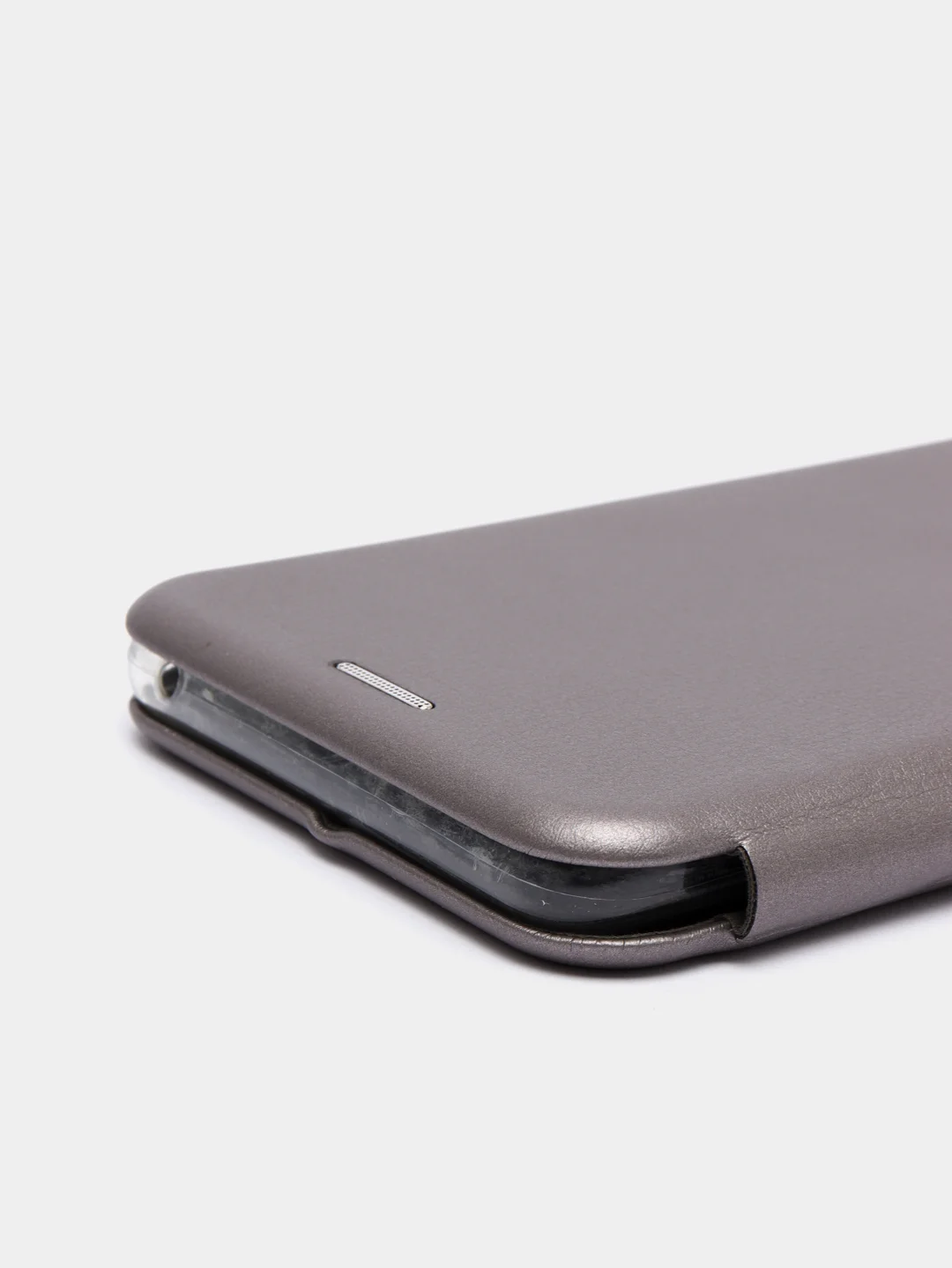 Серебряный чехол книжка Samsung Galaxy A8+ (A8 Plus) (SM-A730F), Самсунг Галакси А8+ (А8 Плюс)
