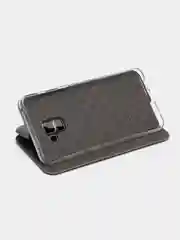 Серебряный чехол книжка Samsung Galaxy A8+ (A8 Plus) (SM-A730F), Самсунг Галакси А8+ (А8 Плюс)