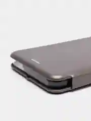 Серебряный чехол книжка Samsung Galaxy A03 Core, Самсунг Галакси А03 Кор