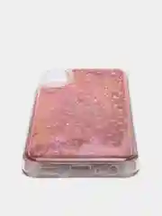 Желтый чехол Samsung Galaxy A03 Core, Самсунг Галакси А03 Кор силиконовый, жидкий, с блестками