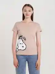 Бежевый футболка женская