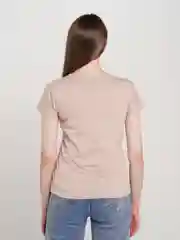 Бежевый футболка женская