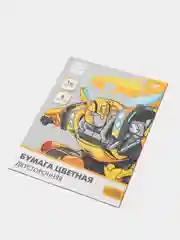 Голубой цветная бумага, ножницы и клей
