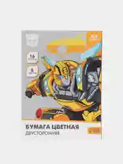 Голубой цветная бумага, ножницы и клей