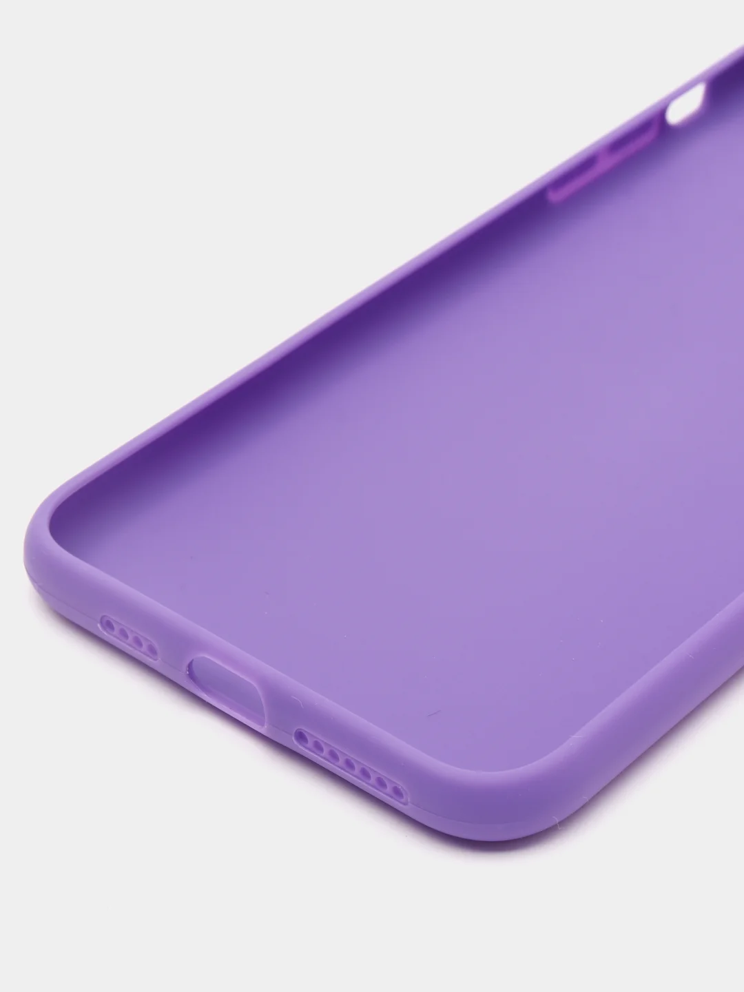 Фиолетовый чехол для Apple iPhone XS Max силиконовый, матовый, однотонный