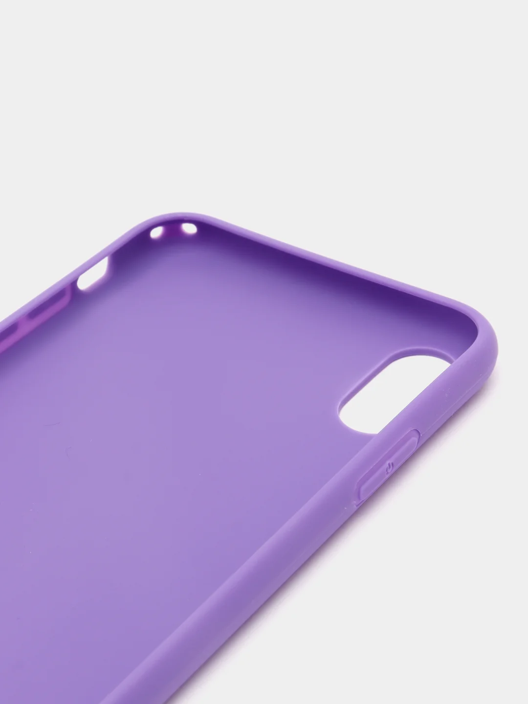 Фиолетовый чехол для Apple iPhone XS Max силиконовый, матовый, однотонный