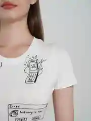 Белый футболка-боди