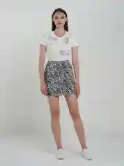 Белый футболка-боди
