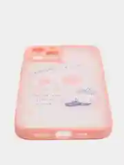 Розовый чехол на Айфон (iPhone) 11, XR, 7, 8 Plus, SE, 12, 13, 14, 15 Pro Max, пластиковый