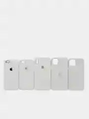 Белый чехол Silicone Case для iPhone 12/12Pro, силиконовый, с закрытым низом