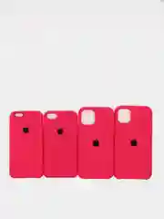 Фуксия чехол Silicone Case для iPhone 12/12Pro, силиконовый, с закрытым низом