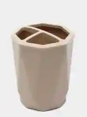 Бежевый стакан для зубных щеток / подставка ПРИЗМА IDEA