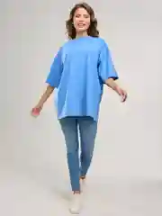 Лазурный футболка оверсайз, унисекс BEJAMPER