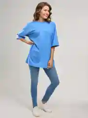 Лазурный футболка оверсайз, унисекс BEJAMPER