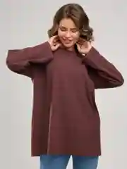Шоколадный лонгслив оверсайз, базовый BEJAMPER