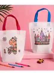 Желтый шоппер детский DIY, с набором маркеров