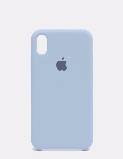 Небесно-голубой защитный силиконовый чехол для iphone X iphone 10 с яблоком