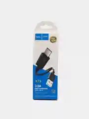 Черный кабель для быстрой зарядки Hoco X73, Type-C, Micro-USB, Lightning (для iPhone и Android)