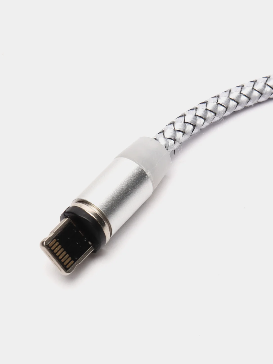 Серебряный кабель для зарядки X-cable, магнитный, 2.1 А, 360 + магнитный коннектор-разъем
