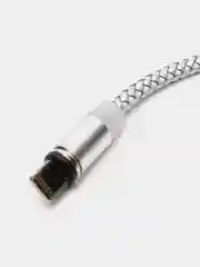 Серебряный кабель для зарядки X-cable, магнитный, 2.1 А, 360 + магнитный коннектор-разъем