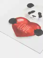 Угольный открытка мини "Love", 8 х 8 см, к подарку