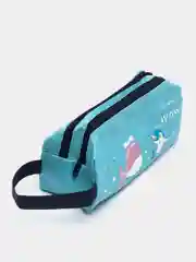 Голубой пенал школьный, 1, 2 отделения