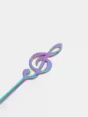 Бирюзовый сувенирная чайная ложка Мелодия Нота