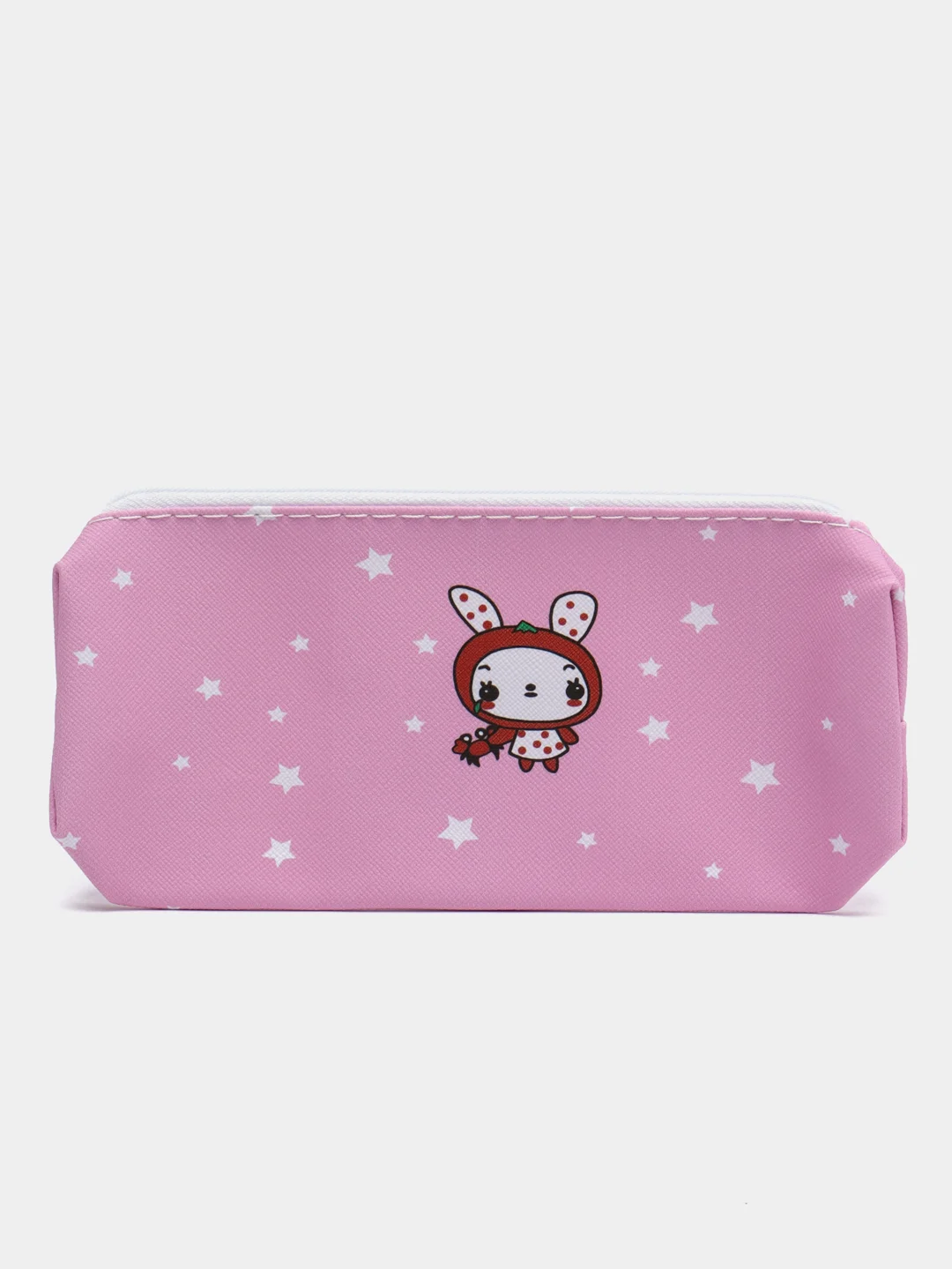 Кораллово-розовый пенал школьный, 1, 2 отделения