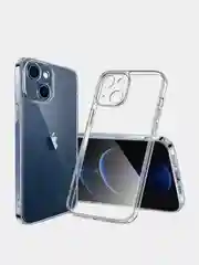Чехол iPhone 13 Pro Max Mini прозрачный с защитой камеры (Айфон 13 Про Макс Мини)