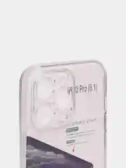 Чехол iPhone 13 Pro Max Mini прозрачный с защитой камеры (Айфон 13 Про Макс Мини)