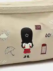 Бежевый пенал школьный, 1, 2 отделения