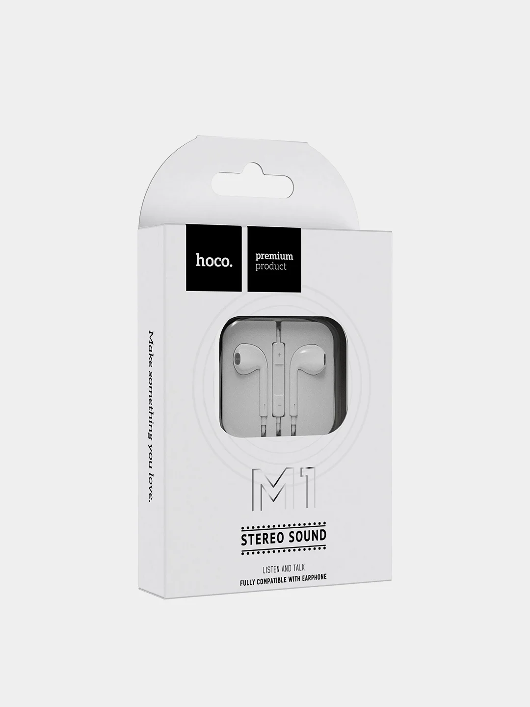 Белый наушники с микрофоном Hoco M1, Jack 3,5 мм