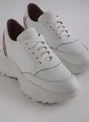 Белый кроссовки из натуральной кожи