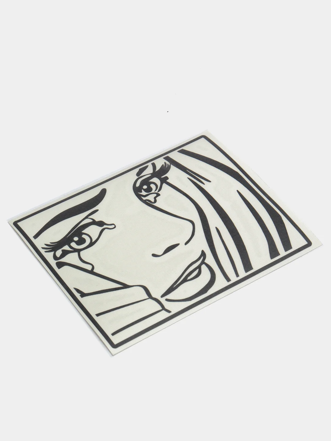 Черный наклейка голографическая Comix girl (Девушка из комикса), без фона, на любую поверхность