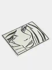 Черный наклейка голографическая Comix girl (Девушка из комикса), без фона, на любую поверхность