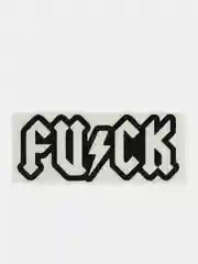 Черный fuck ACDC наклейка без фона на любую поверхность