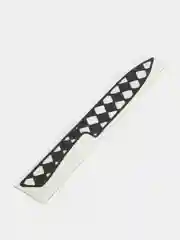 Черный переливающаяся наклейка Knife "Нож в ромбиках", без фона, на любую поверхность