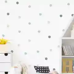 Ледяной интерьерные наклейки "Сердечки", "Горошки"