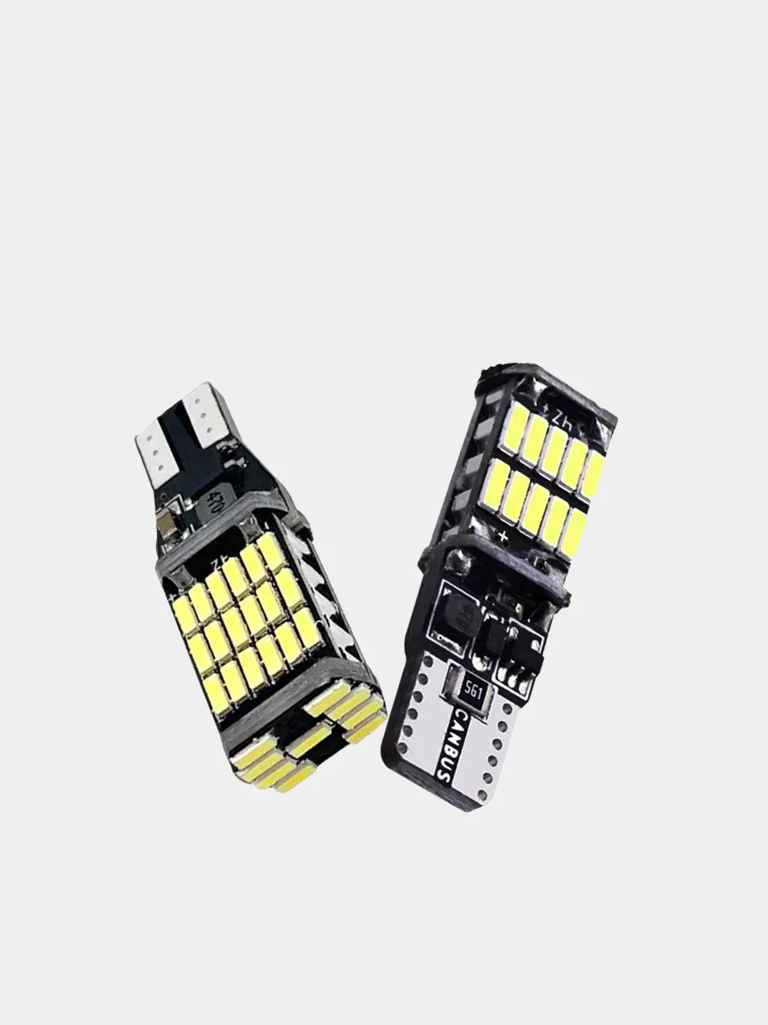 Белый габаритные светодиодные лампы T10 W5W 26SMD и T15 W16W на огни на габаритки и задний ход