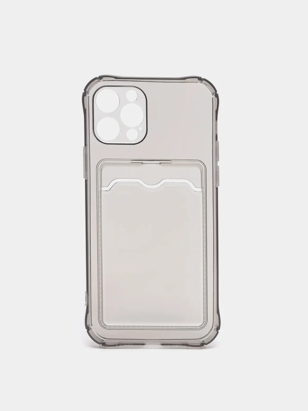 Тёмно-серый чехол карточница iPhone 11, 12, 12 Pro, 12 Pro Max, 13 Pro, 13 Pro Max, 13 Mini, Honor X8
