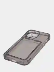 Тёмно-серый чехол карточница iPhone 11, 12, 12 Pro, 12 Pro Max, 13 Pro, 13 Pro Max, 13 Mini, Honor X8