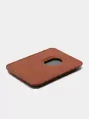 Коричневый кошелек из эко-кожи для карт MagSafe Leather Wallet на iPhone 12, 13 ProMax