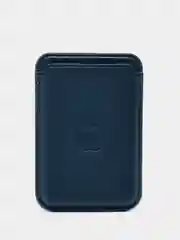 Темно-синий кошелек из эко-кожи для карт MagSafe Leather Wallet на iPhone 12, 13 ProMax