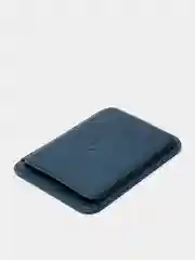 Темно-синий кошелек из эко-кожи для карт MagSafe Leather Wallet на iPhone 12, 13 ProMax