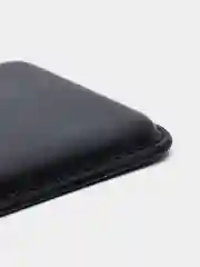 Черный кошелек из эко-кожи для карт MagSafe Leather Wallet на iPhone 12, 13 ProMax